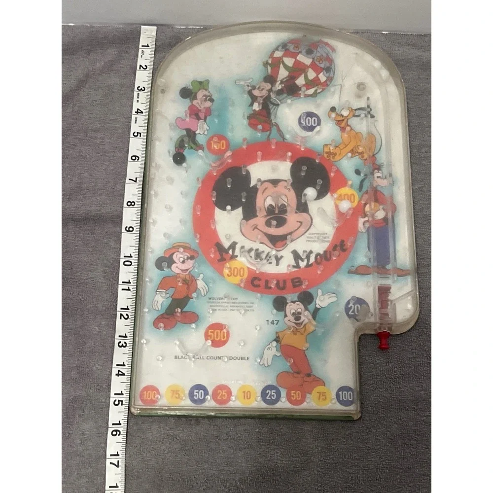 Vintage Wolverine Toy‎ Mickey Mouse Club Pinball Bagatelle Game Disney Tin Toy